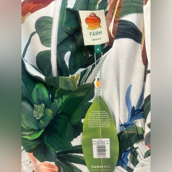 FARM Rio Off-White Midnight Macaw Fiesta Midi Dress - Picture 8 of 8